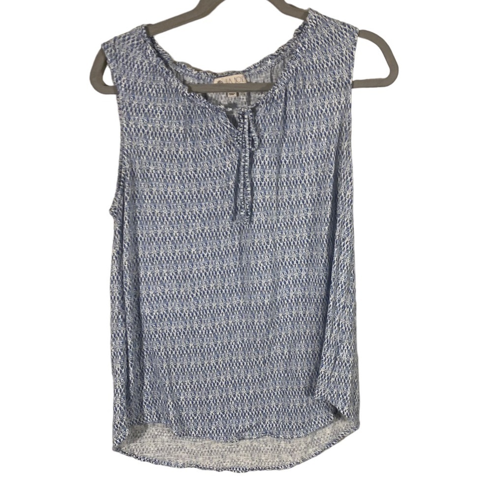 Lila Rose Blue Print Tank Top Sz 1X